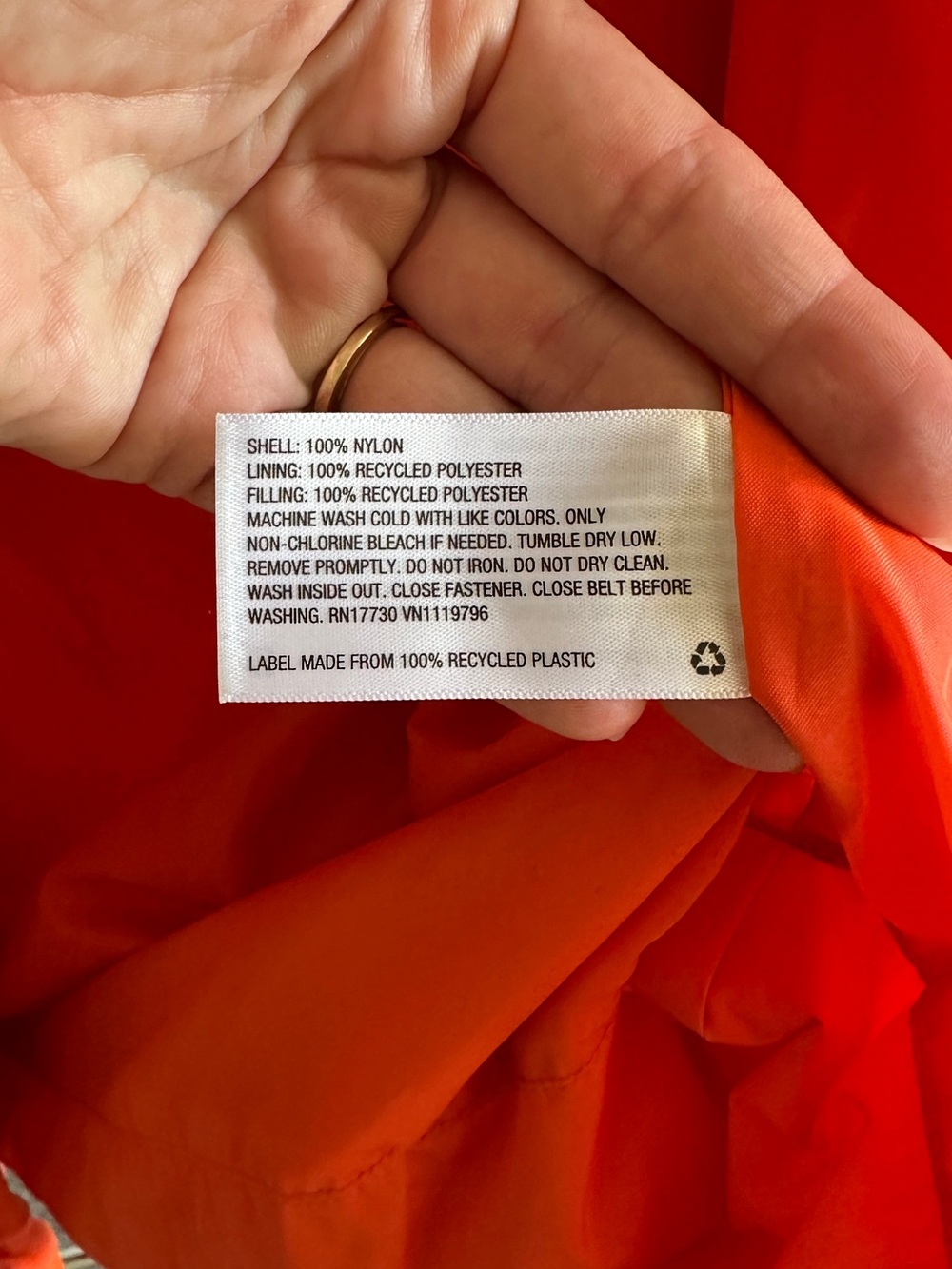 A New Day Orange Belted Hooded Puffer Coat Plus Size 3X NWT Target - Picture 11 of 11
